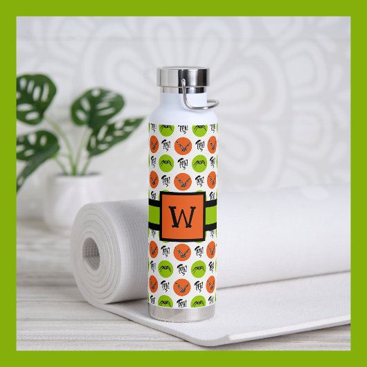 Halloween Vleermuis en “Eek” Patroon Aangepaste In Waterfles