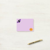 Halloween vleermuis en pompoen post-it® notes (Op bureau)