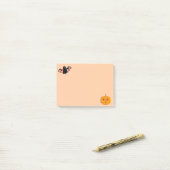 Halloween vleermuis en pompoen post-it® notes (Op bureau)
