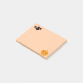 Halloween vleermuis en pompoen post-it® notes (Schuin)