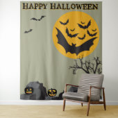 Halloween Vleermuis Kindvriendelijk Feest Fotobeha Wandkleed (In situ)