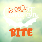 Halloween Vleermuis Kom Binnen Voor Een Beetje Raa Raamsticker (Vel 3)