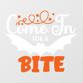 Halloween Vleermuis Kom Even Binnen Om Even te Kna Raamsticker (Vel)