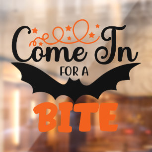Halloween Vleermuis Kom Even Binnenspringen Raamsticker