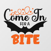 Halloween Vleermuis Kom Even Binnenspringen Raamsticker (Vel)