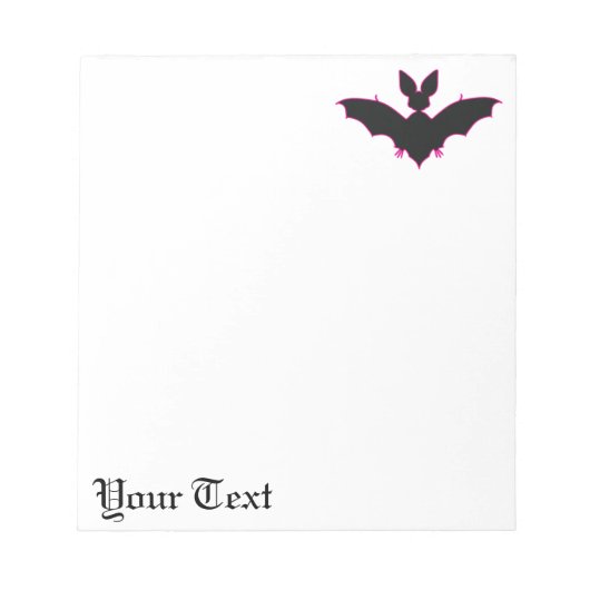 Halloween Vleermuis Notitieblok (Voorkant)