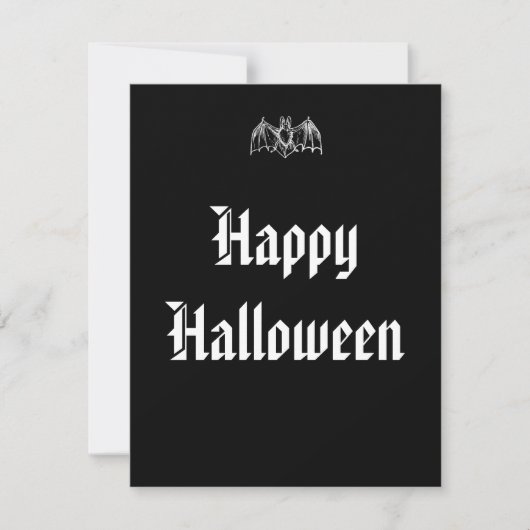 Halloween Vleermuis Notitiekaartje (Voorkant)