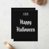 Halloween Vleermuis Notitiekaartje (Voorkant / Achterkant in situ)