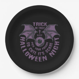 Halloween Vleermuis Oogbal Papieren Bord – Griezel