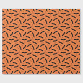 Halloween vleermuis patroon cadeaupapier (Vlak)