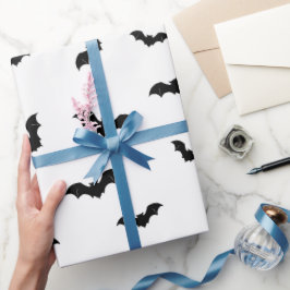 Halloween Vleermuis Patroon Griezelen Cadeaupapier