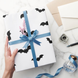 Halloween Vleermuis Patroon Griezelen Cadeaupapier