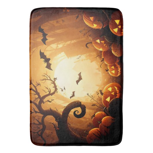 Halloween/vleermuis/pompoen/Herfst Badmat (Voorkant Verticaal)