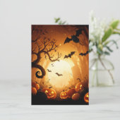 Halloween/Vleermuis/Pompoen/Herfst Kaart (Staand voorkant)