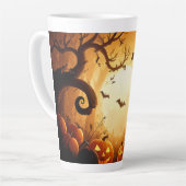 Halloween/vleermuis/pompoen/Herfst Latte Mok (Linkerhoek)