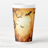 Halloween/vleermuis/pompoen/Herfst Latte Mok (Voorkant)