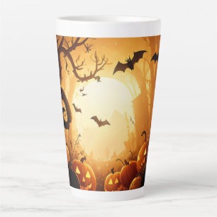 Halloween/vleermuis/pompoen/Herfst Latte Mok
