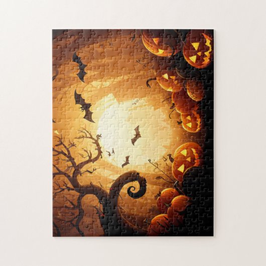 Halloween/vleermuis/pompoen/Herfst Legpuzzel (Verticaal)