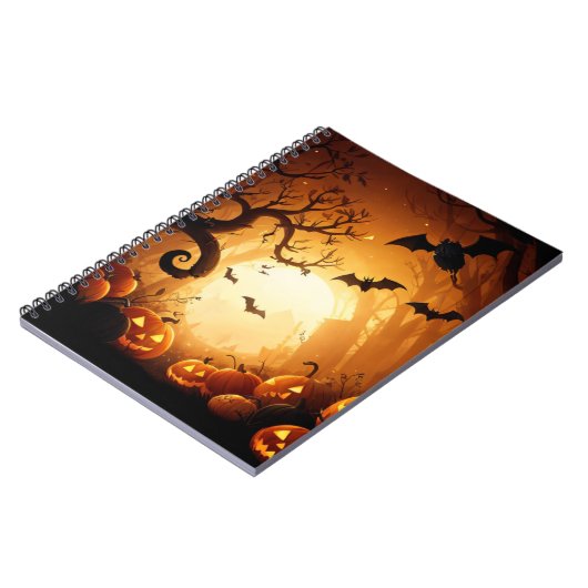 Halloween/vleermuis/pompoen/Herfst Notitieboek (Linkerzijde)