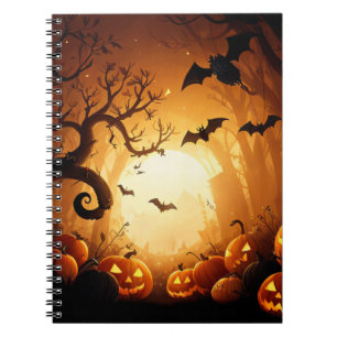 Halloween/vleermuis/pompoen/Herfst Notitieboek