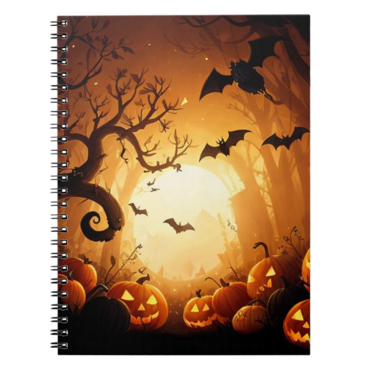 Halloween/vleermuis/pompoen/Herfst Notitieboek (Voorkant)