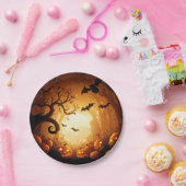 Halloween/vleermuis/pompoen/Herfst Papieren Bordje (Feest)