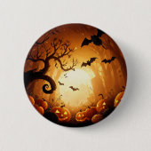 Halloween/vleermuis/pompoen/Herfst Ronde Button 5,7 Cm (Voorkant)