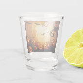 Halloween/vleermuis/pompoen/Herfst Shot Glas (Achterkant)