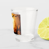 Halloween/vleermuis/pompoen/Herfst Shot Glas (Rechts)