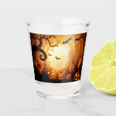 Halloween/vleermuis/pompoen/Herfst Shot Glas (Voorkant)