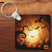 Halloween/vleermuis/pompoen/Herfst Sleutelhanger (Voorkant)
