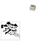 Halloween Vleermuis Rubberstempel (Gestempeld)