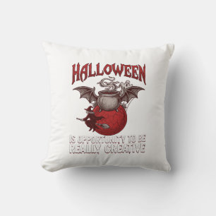 Halloween Vleermuis Vleugelige Ketel Vliegende Hek Kussen