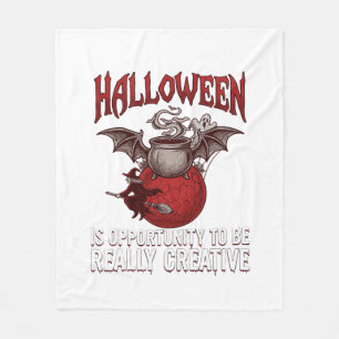 Halloween Vleermuis Vleugels Ketel Vliegende Heks Fleece Deken
