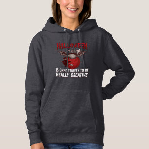 Halloween Vleermuis Vleugels Ketel Vliegende Heks Hoodie