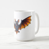 Halloween vleermuis vliegend koffiemok (Voorkant rechts)