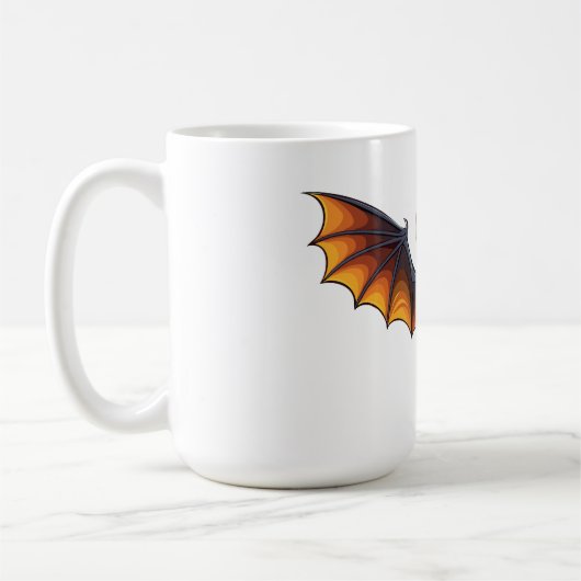 Halloween vleermuis vliegend koffiemok (Links)