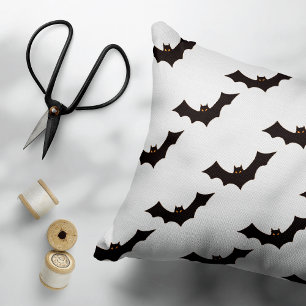 Halloween, vleermuispatroon, Trick or treat, Boo Accent Kussen