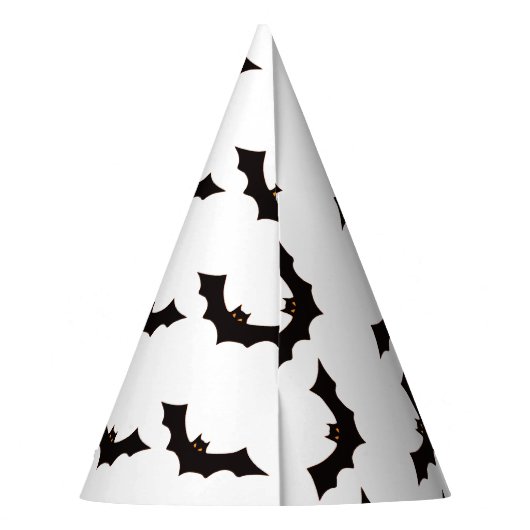 Halloween, vleermuispatroon, Trick or treat, Boo Feesthoedjes (Achterkant)