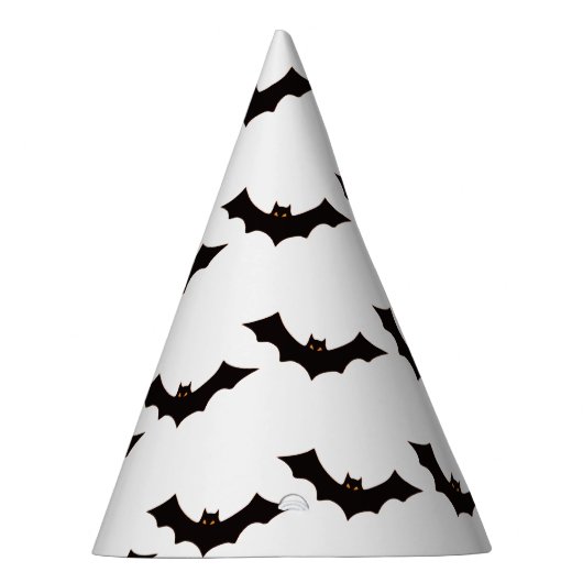 Halloween, vleermuispatroon, Trick or treat, Boo Feesthoedjes (Rechts)