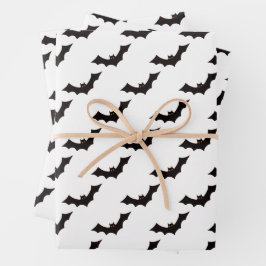 Halloween, vleermuispatroon, Trick or treat, Boo Inpakpapier Vel