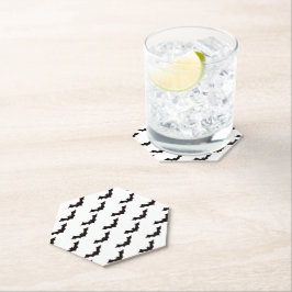 Halloween, vleermuispatroon, Trick or treat, Boo Kartonnen Onderzetters