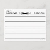 Halloween vleermuisrecept briefkaart (Achterkant)