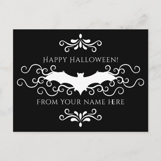 Halloween vleermuisrecept briefkaart (Voorkant)