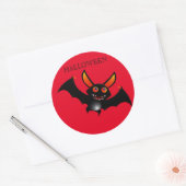 Halloween-vleermuisstickers! Ronde Sticker (Envelop)