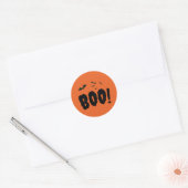 Halloween Vleermuizen Boe Ronde Sticker (Envelop)