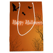 Halloween Vleermuizen & Bomen - Midden Geschenkent Medium Cadeauzakje (Voorkant)