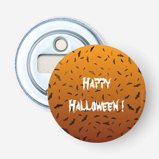 Halloween Vleermuizen Button Flesopener (Voorkant)