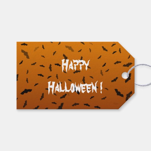 Halloween Vleermuizen Cadeaulabel (Voorkant (Horizontaal))