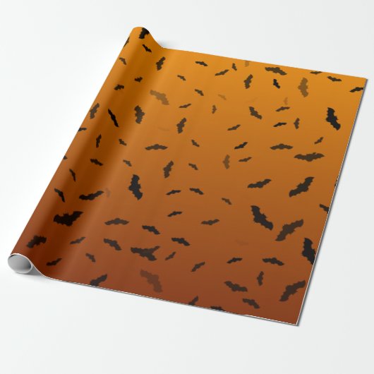 Halloween Vleermuizen Cadeaupapier (Uitgerold)